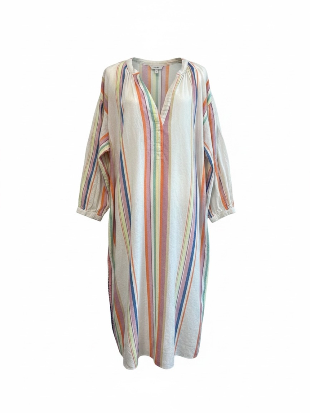Lemlem X H&M Striped Lyocell Kaftan Midi Dress Oversized Resort OS